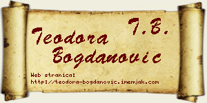 Teodora Bogdanović vizit kartica
